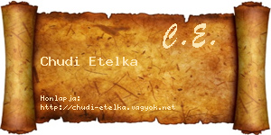 Chudi Etelka névjegykártya